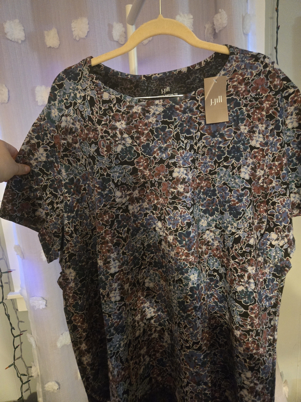 J. Jill Floral Short-Sleeve Women's Top in Multi-Color